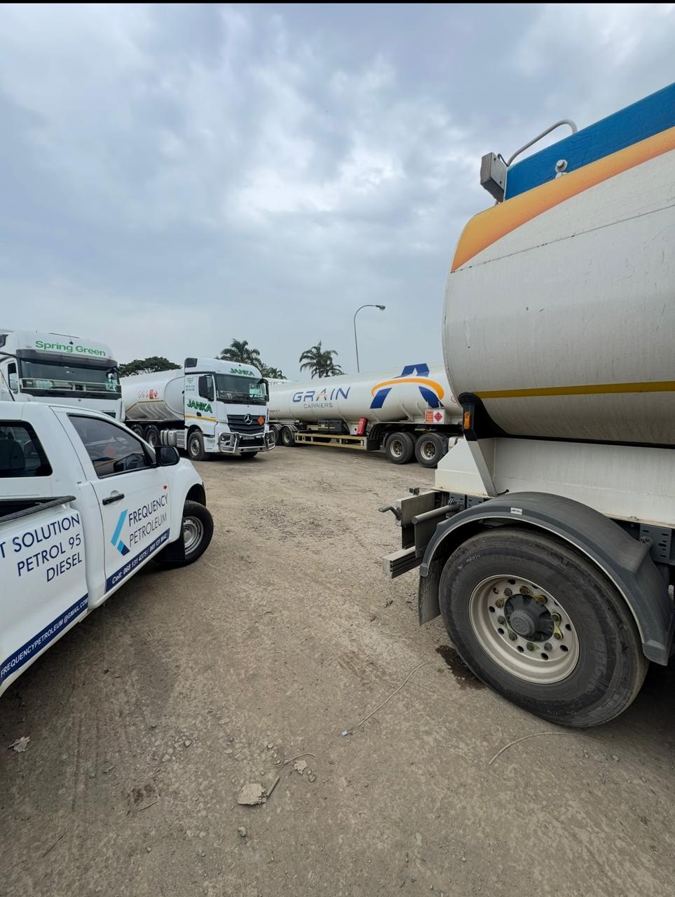 Frequency Petroleum branded vehicle at fuel depot