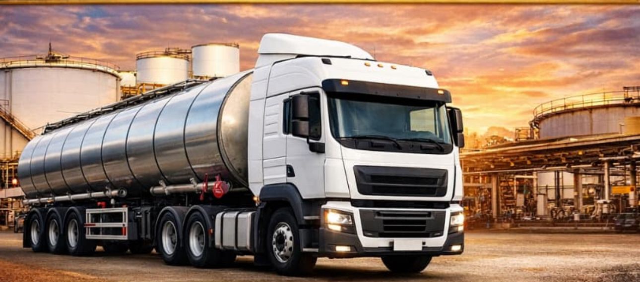 Frequency Petroleum fuel tanker at refinery